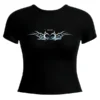 Leo Skepi Leo's Angels Women's Baby Tee front view – exclusive women's streetwear top