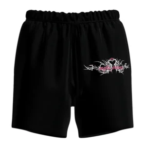 Leo Skepi Mafia Princess Shorts front view – bold women's streetwear shorts
