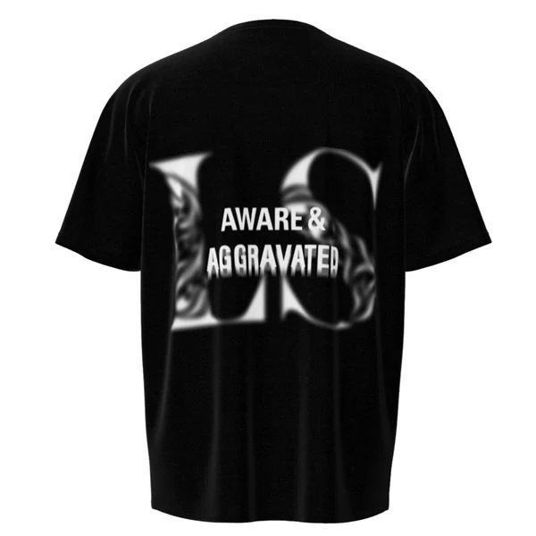 Leo Skepi Aware and Aggravated Tee back view – premium streetwear t-shirt