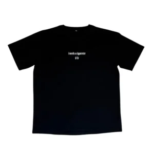 Leo Skepi I Need A Cigarette Tee front view – raw honest streetwear t-shirt with bold message
