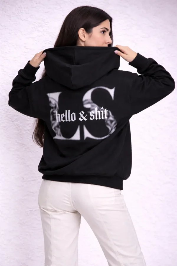 Hello and Shit Hoodie Back – Leo Skepi Merch Leo Skepi Hello and Shit Hoodie back view – premium streetwear hoodie