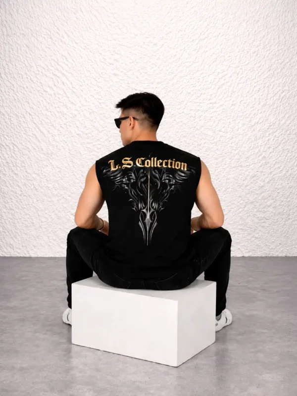 Gold Cutoff Tank Tee