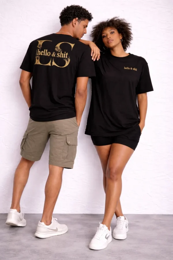 Gold Hello & Shit Tee