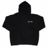 Leo Skepi Gold Hello and Shit Hoodie front view – black streetwear hoodie with gold graphic