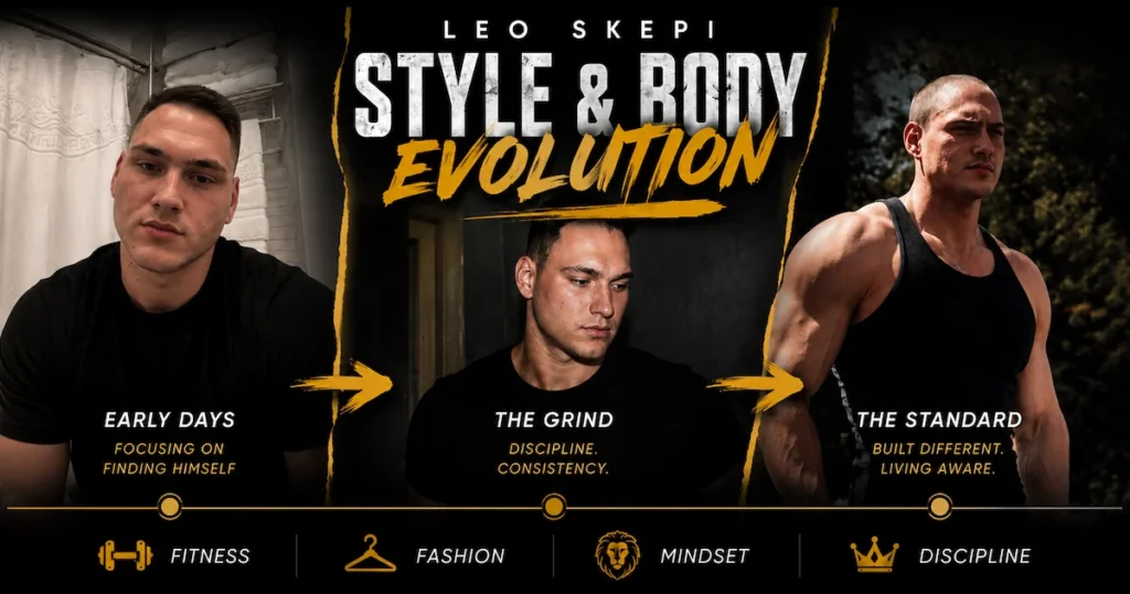 Leo Skepi style and body evolution from early days to current look
